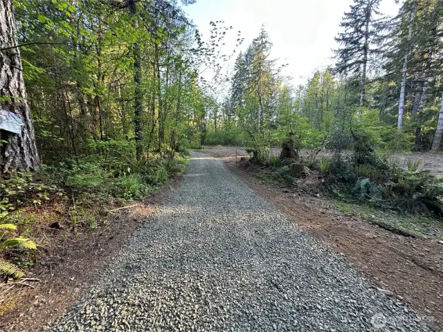 View leading to building site.