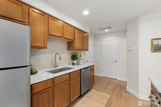 Door leads to walk in pantry