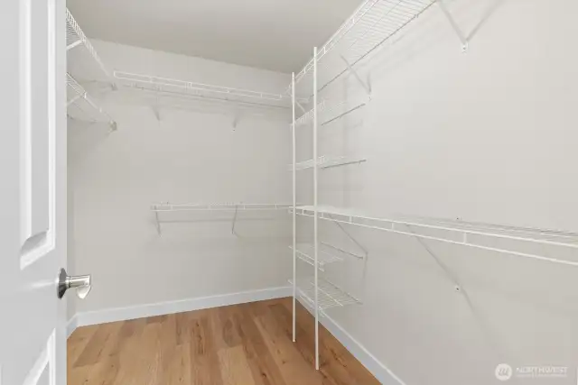 Large walk-in closet in Primary Bedroom