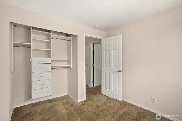 Built-in closet organizer