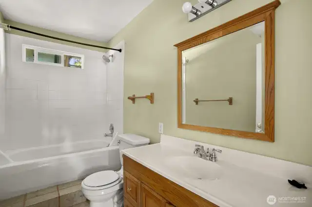 Basement bathroom with