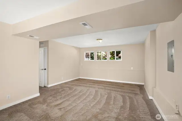 Great room (rec-room) for fun activities or just a cozy place to relax.