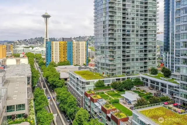7th Floor Park Terrace/BBQ visible from drone photo.