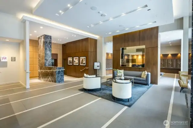 Elegant ground floor Concierge with 24/7 service.