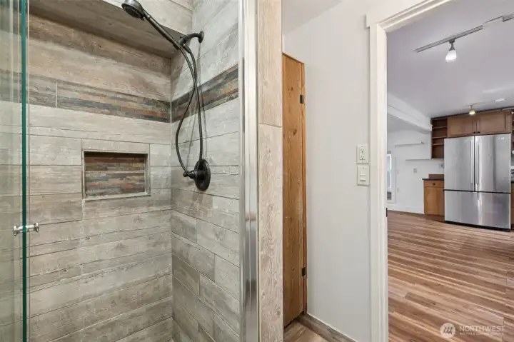 great size shower on main floor bathroom
