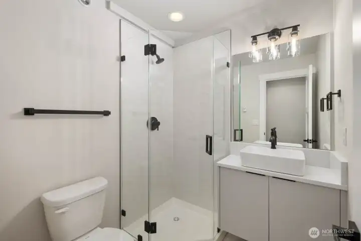 3/4 bathroom in 4th bedroom/office.