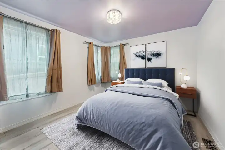 Second bedroom virtually staged.