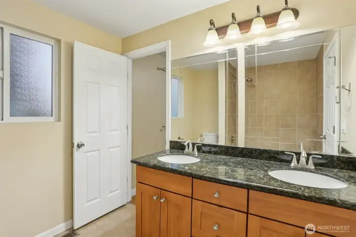 Clean, functional bath with classic finishs