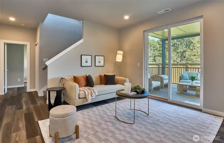 This photo is of the model home.