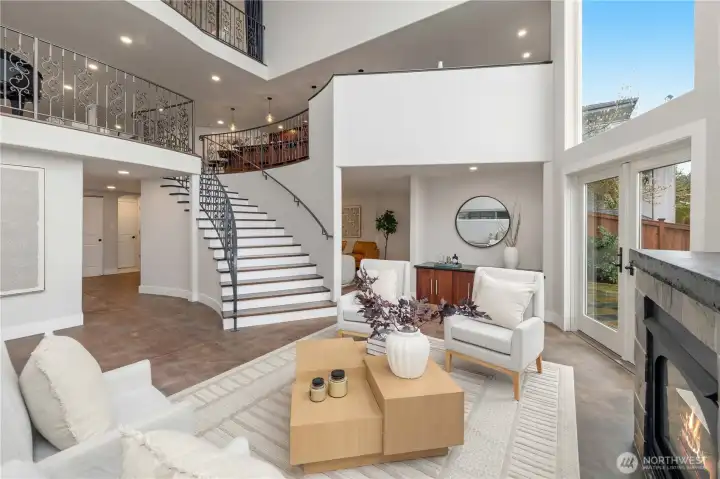 Double-Sided Gas Fireplace