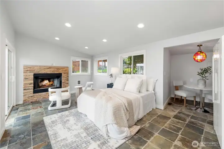 Dining Nook + Gas Fireplace