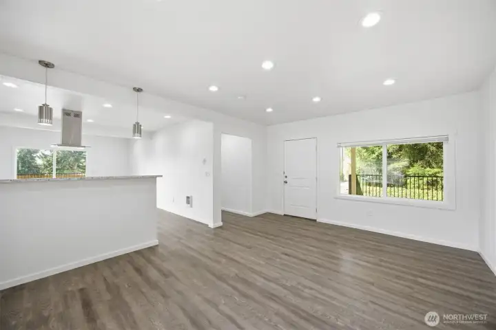 Living room looking back at Front door.