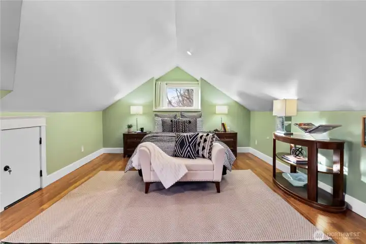 Plenty of attic storage to the left