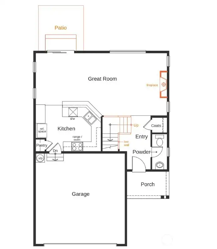 Image of layout, not actual home