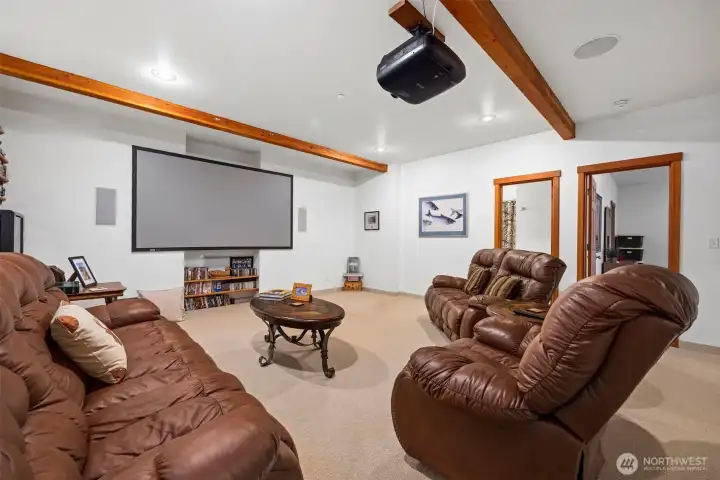 The downstairs family room is huge and adjacent to the full bath and spacious bedroom on the lower floor.