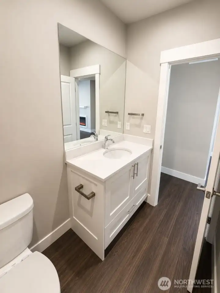 Main level powder room