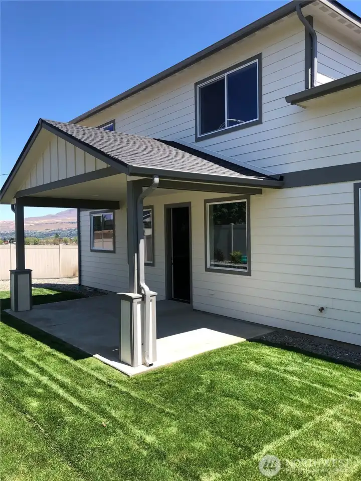 Fully fenced back yard