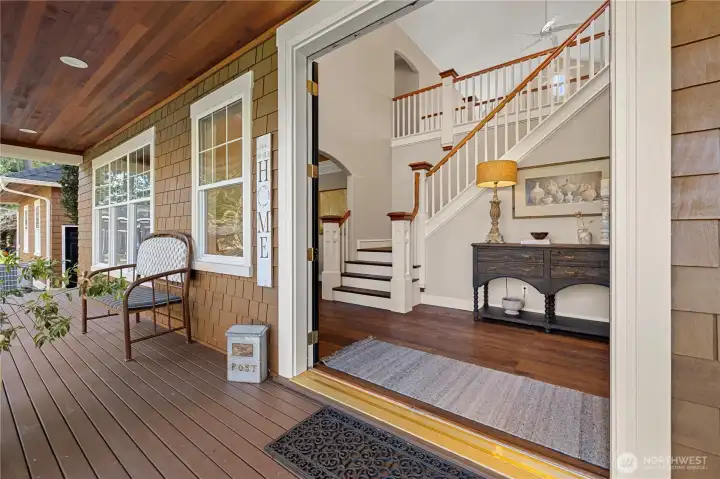 A covered front porch to greet guests or enjoy a glass of lemonade!