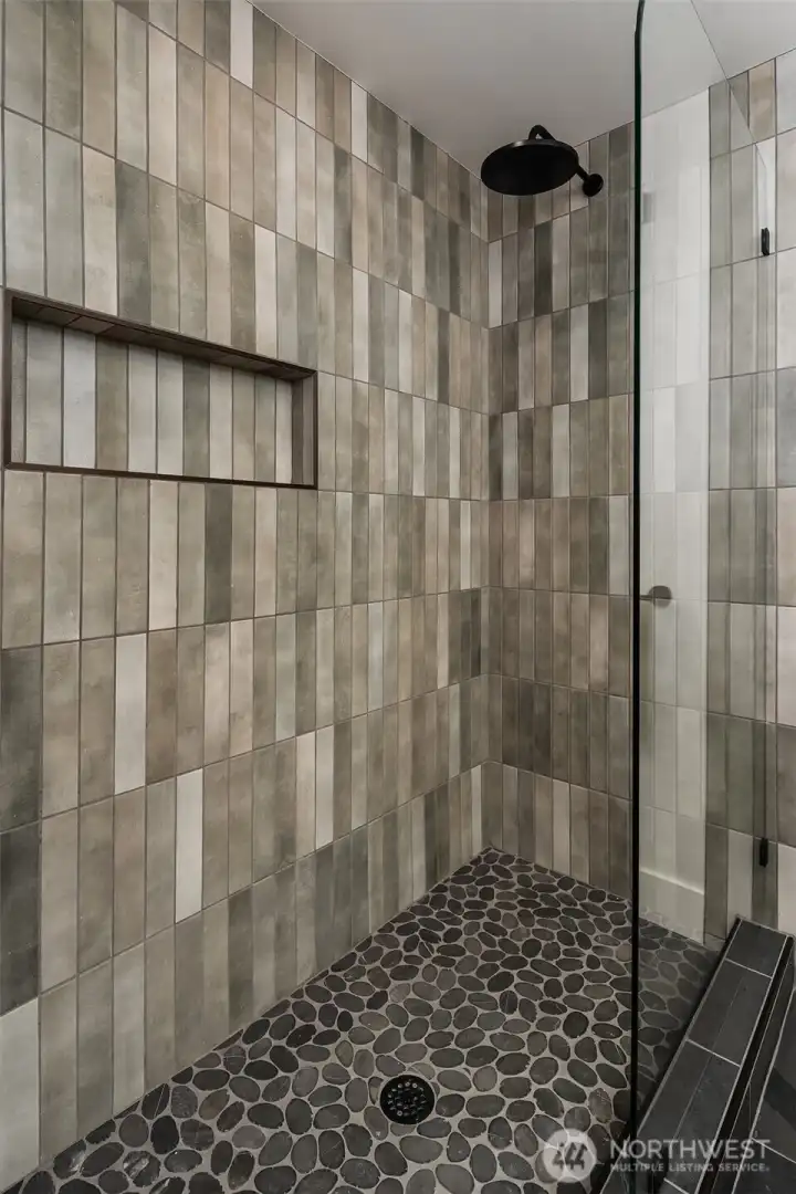 Primary shower with Cle tile