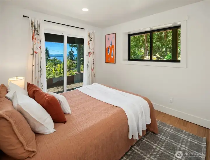 Bedroom on lower level with exterior access