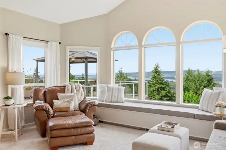 Built in window seat with storage. Built in window seat with storage.
