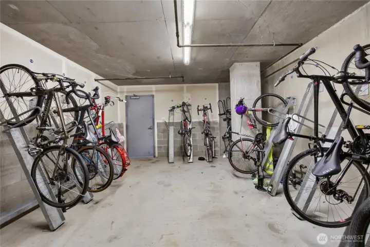 Secured room for your bike.