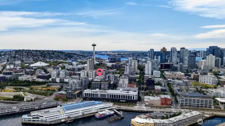 You are just a couple blocks up from the waterfront.