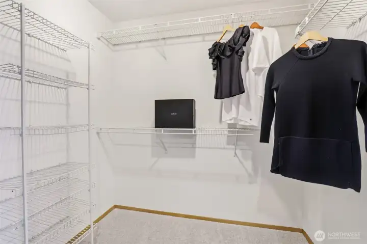 Primary has large walk-in closet. Primary has large walk-in closet.