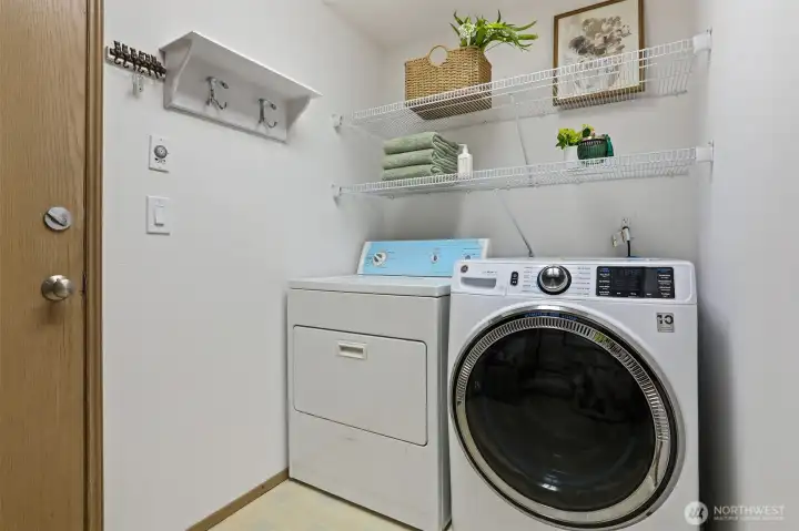 Full size laundry/utility room conveniently located off the family room with access to garage. Full size laundry/utility room conveniently located off the family room with access to garage.