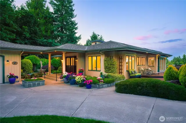 Beautiful flowering gardens, private courtyards and  fountains.