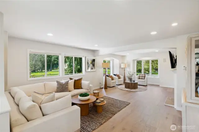 This living space is large, picturesque, comfortable with under floor heating.  Beautiful, clean and bright.
