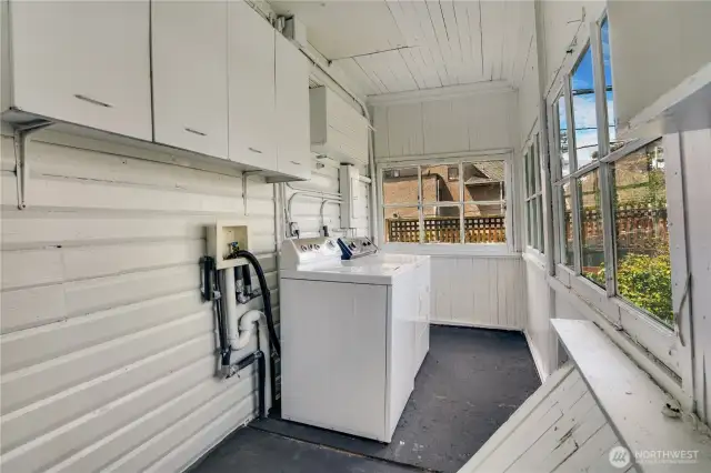 Enjoy the ease of in-unit laundry with a dedicated space for everyday convenience. Added storage ensures there's plenty of room to keep things organized while maintaining a clutter-free living environment.