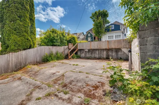 There is plenty of parking in the back of the property.