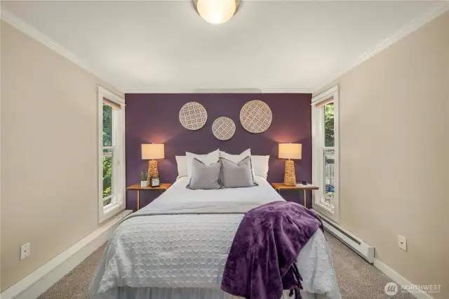 Spacious and bright with two windows and great lighting overhead!