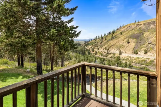 Primary balcony overlooking the Yakima River.