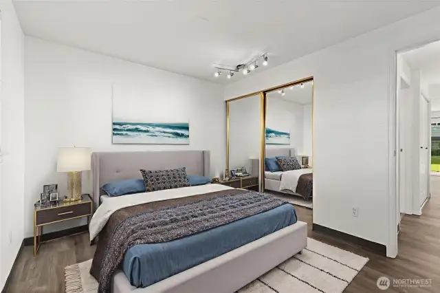 Generously sized bedroom offers comfort and flexibility—ideal for a home office, guest room, or personal retreat.