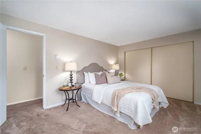 An expansive closet completes the primary suite with ample storage space.
