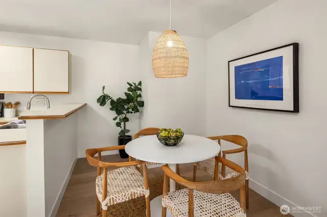 A spacious dining area with lots of future possibilities.
