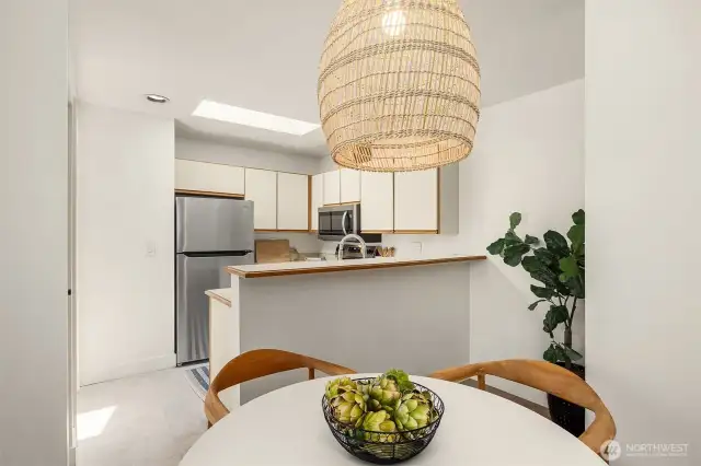 Expand the kitchen for a more modern flow?