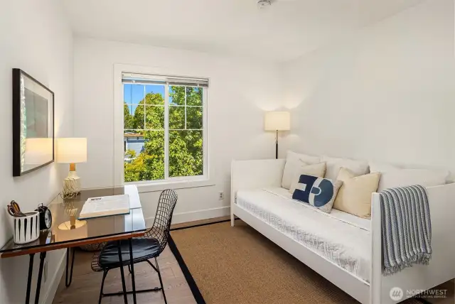 The second bedroom makes a great guest room/office.