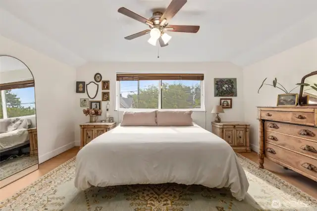 Spacious bedroom upstairs
