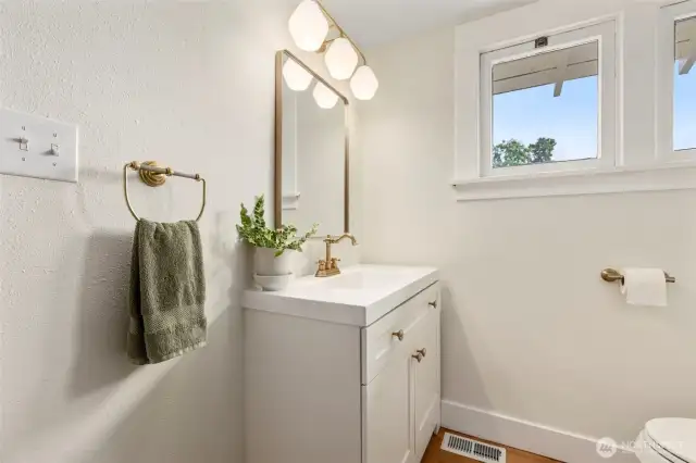 Newly renovated bathroom with high end finishes