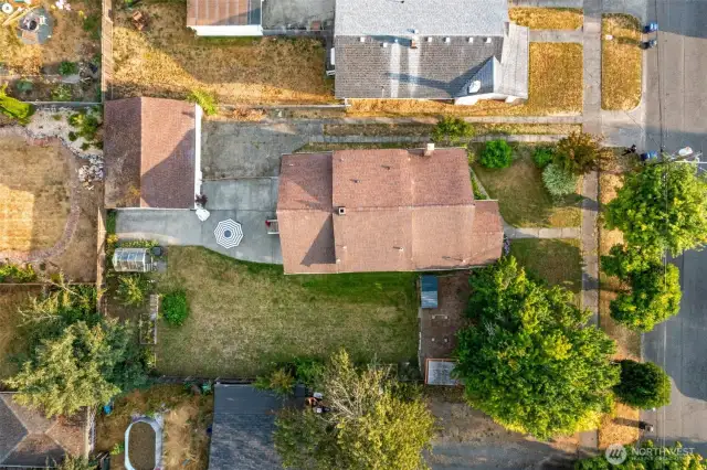 Aerial view of lot