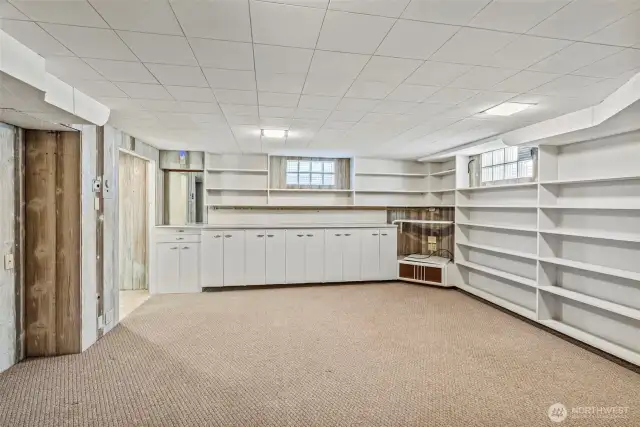 Finished basement space