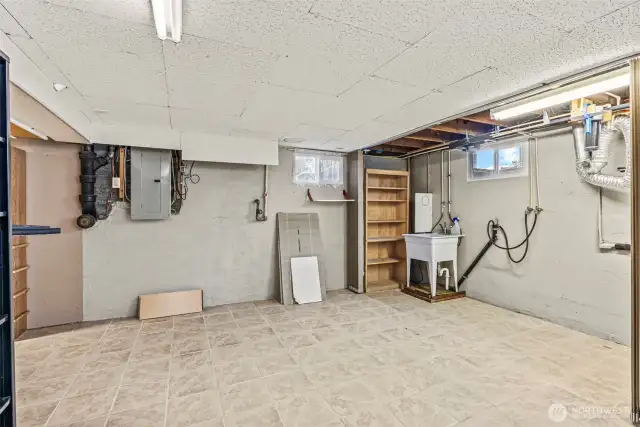 Basement space and the laundry