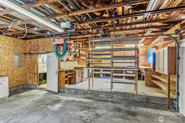 Not one but two Workshop areas in the attached two car garage
