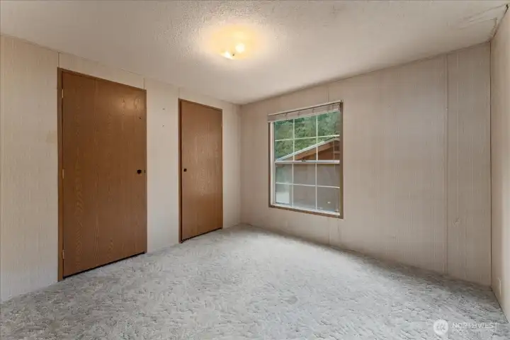 Bedroom #2 with double TWO closets.