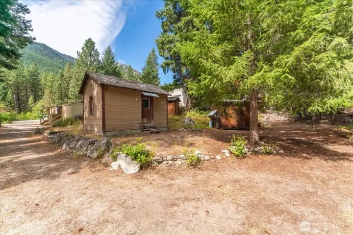 Outbuildings for additional storage.