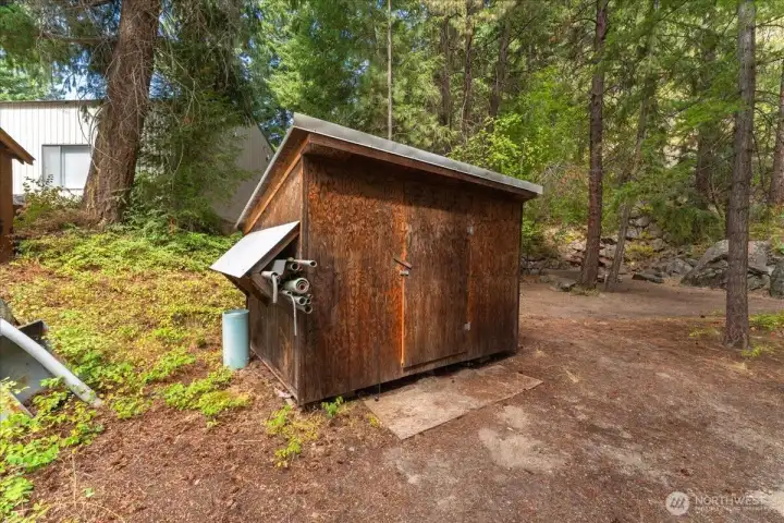 Additional storage building.