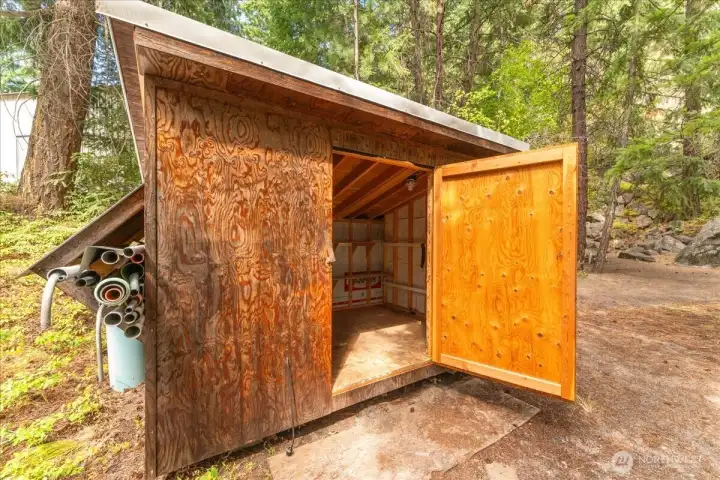 Additional storage building.
